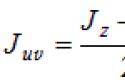 Зависимость между моментами инерции при повороте координатных осей Изменение моментов инерции при повороте осей координат